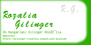 rozalia gilinger business card